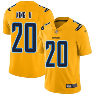 Los Angeles Chargers NFL Football Desmond King Gold Jersey Men Limited  #20 Inverted Legend